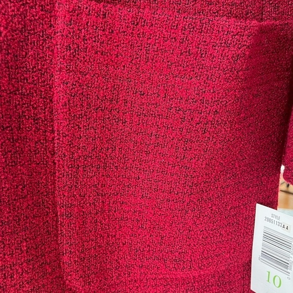 Liz Claiborne women’s size 20 wool blend red with black under tone coat - Picture 3 of 7